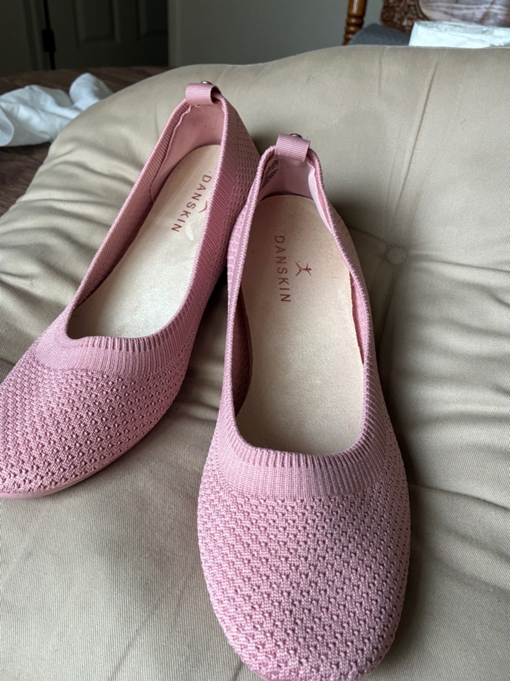 Danskin Pink Knit Slip-On Ballet Flats